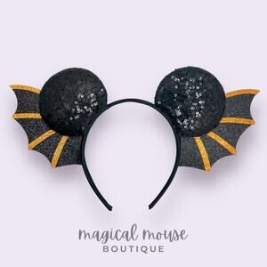 Fright Night Bat Mickey Ears | Disney-Inspired Unisex Halloween Mouse Ears